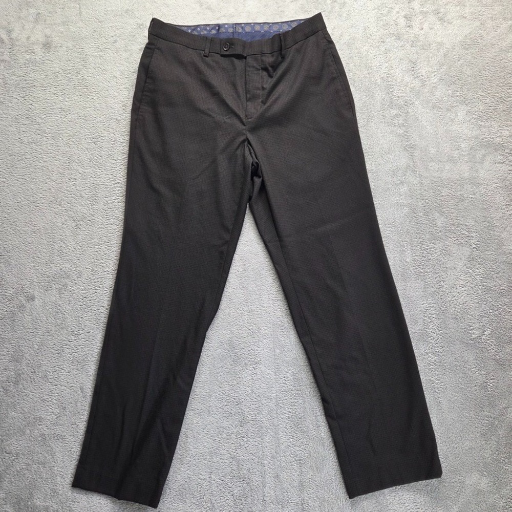 Lauren Ralph Lauren Dress Pants Mens 32X30‎ Black Brown Plaid Straight Leg